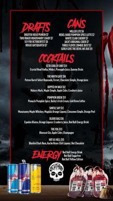 Halloween menu