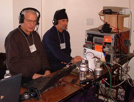 KBOO staffers broadcasting at a Martin Luther King celebration.