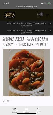 Absolutely delicious carrot lox.