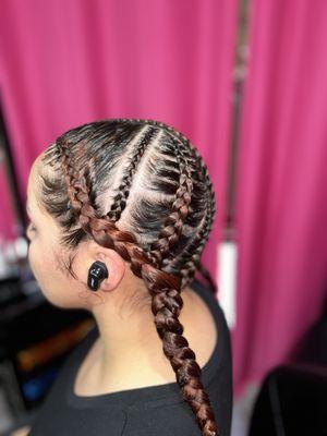 Creative style |Dutch braids| Stitch Braids