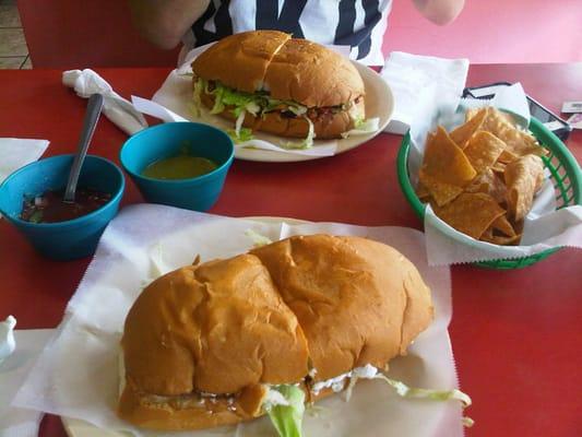 tortas with chicken