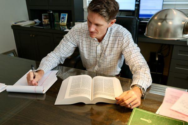 Attorney John Austin at work