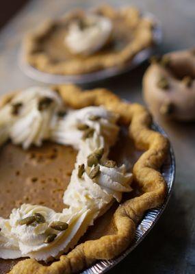 Pumpkin pies and mochi donut at Dahlia Bakery in Downtown Seattle