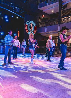 Teaching Christine from Christine goes country at The Wild Horse Saloon