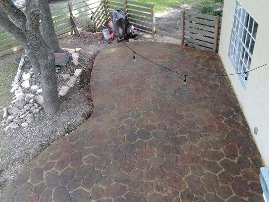 Stamped patio addition.