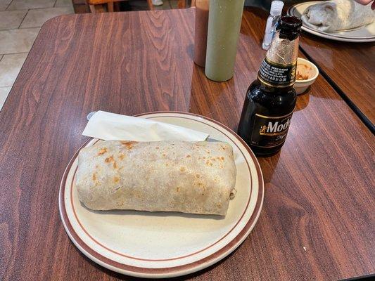 Super Burrito and Negra Modelo