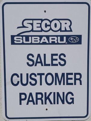 See this sign? You are at the right place! Welcome to Secor Subaru!