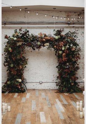 Our beautiful fall wedding arch