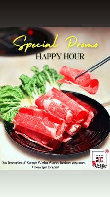 Happy hours promotion!