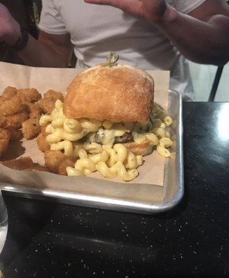 Macaroni burger! And tots  Customer loved it!