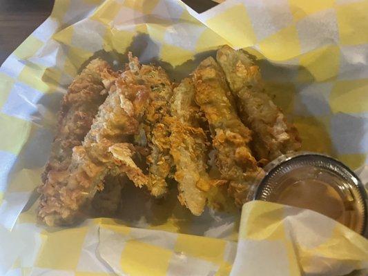 Fried pickles- sauce is amazing