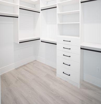 Lvp flooring installed in closet