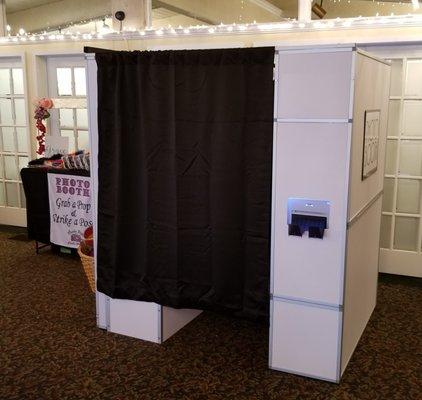 Our beautiful, white photo booth looks elegant at any event.