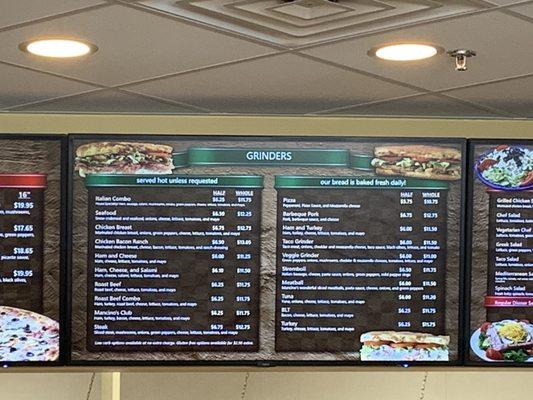 Digital menu