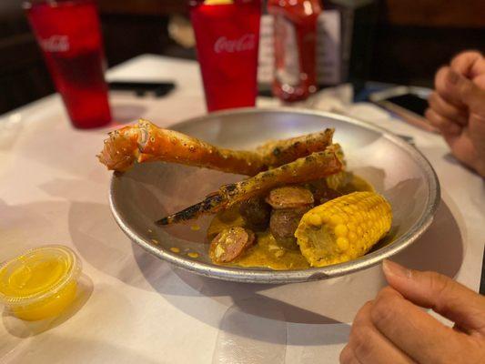 1 lb of king crab legs supposedly