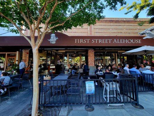 Another view from the street--lots of seating in the shade