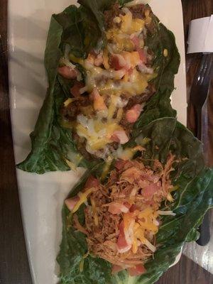 Beef and Chicken Taco - Lettuce Wrap