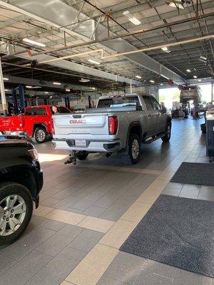 Truck about to be serviced!