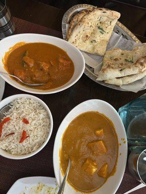 Paneer Tikka Masala, Chicken Tikka Masala