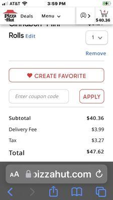 Online total for same items phones in