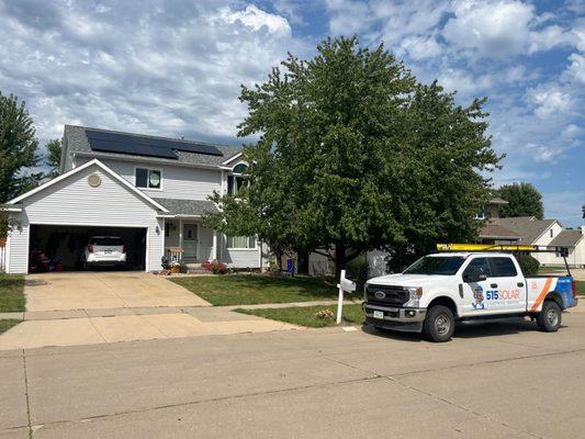 Indianola Iowa Rooftop Home Solar Panel Installation