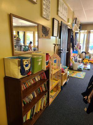 Children's section w books, toys, shoes, clothes