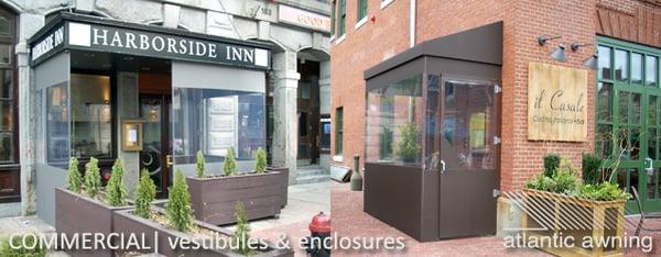 Canvas Vestibules and Enclosures for Commercial Properties by Atlantic Awning Melrose MA