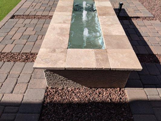 Fountain and paver install.