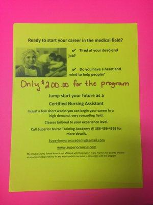 CNA Training program price