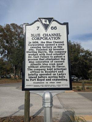 Blue Channel Corporation Historical Marker, Port Royal