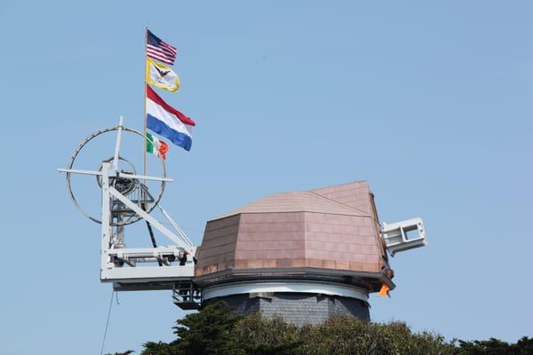 Golden Gate Murphy Windmill Project: Brady Covered the dome in copper