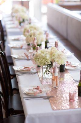 My bridal party set up the tables at The Testa