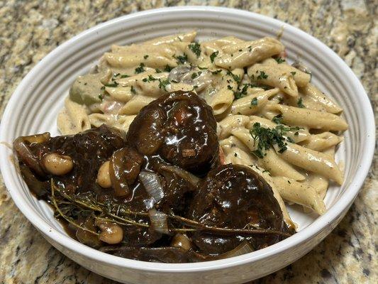 No-Oxtails Rasta Pasta