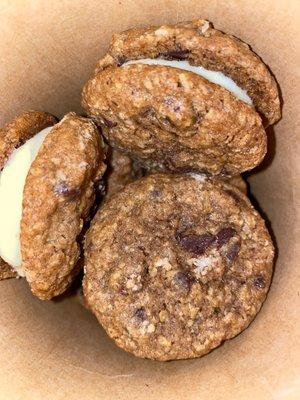 Oatmeal Chocolate Chip Ice Cream Sandwiches