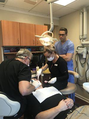 Dr. DeSenze mentoring a Pre-dental student