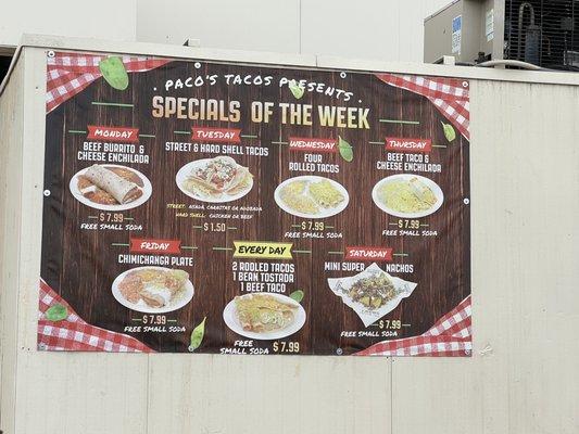 Specials of the week