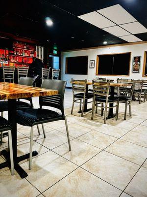 Seating at bar or table