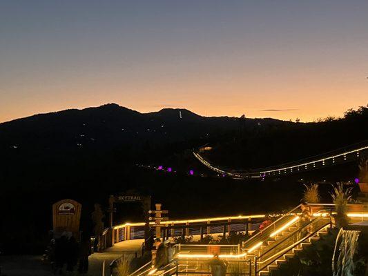 Skylift at night