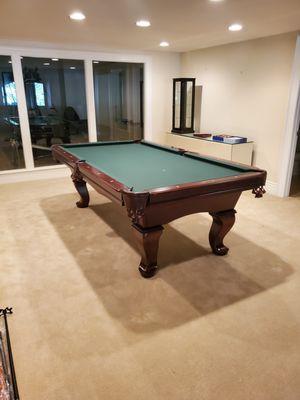 Beautiful Elayna pool table in WC stain