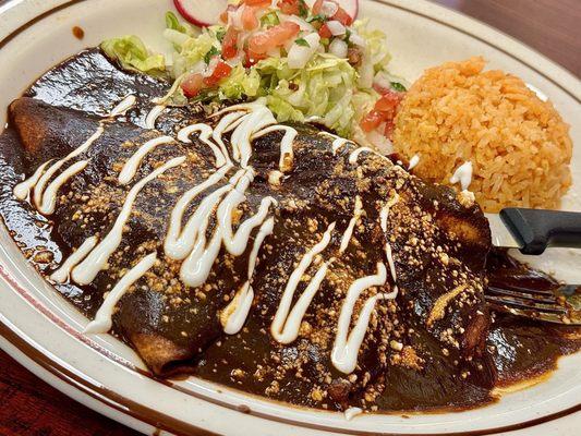 Mole Enchiladas Plate