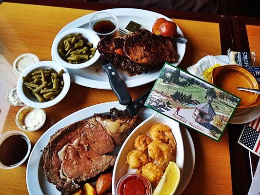 Two Full Pound Prime Rib dinner's