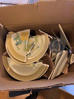 entire box to broken dishware