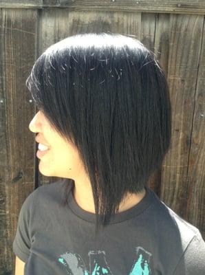 Textured and layered bob