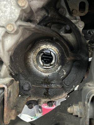 Leaking transmission seal