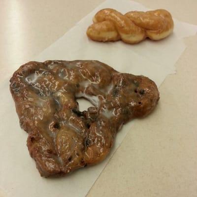 Glazed blueberry fritter, twist