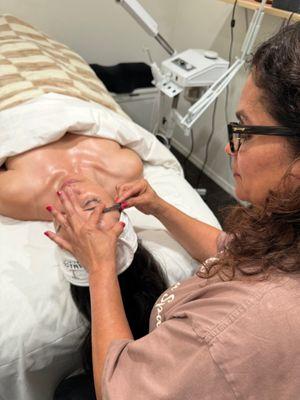 Dermaplaning service at Santa Barbara Spa