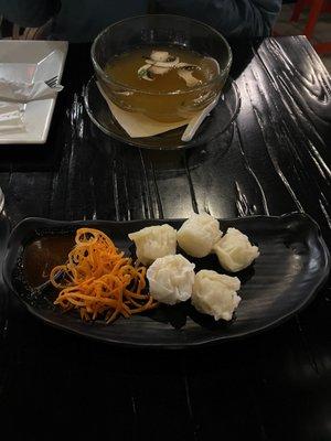 Steamed Shrimp Shumai & Broth Soup