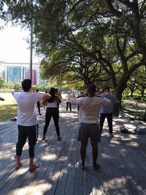 Free Tai Chi in the Park at Discovery Green every Saturday at 10:15 am!