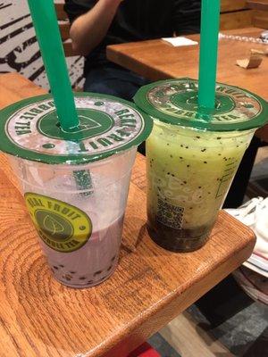 Kiwi Slush Taro Milk Tea