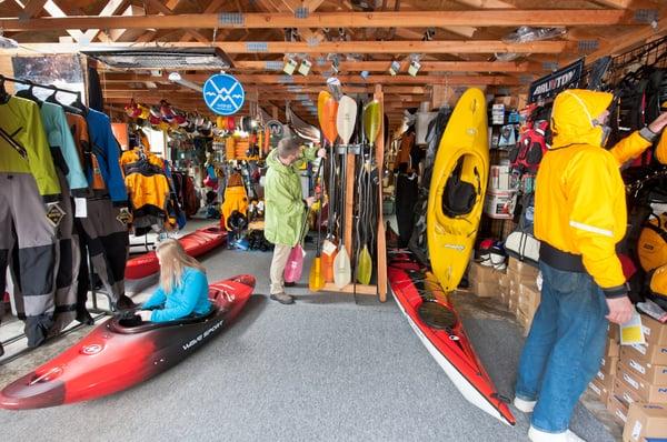 Complete kayak store for river and sea kayakers and the kayak fishing outfitter shop